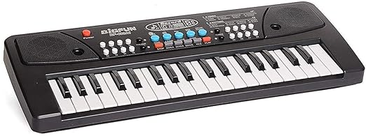 37 Key Piano Keyboard Toy with DC Power Option, Recording and Mic for Kids